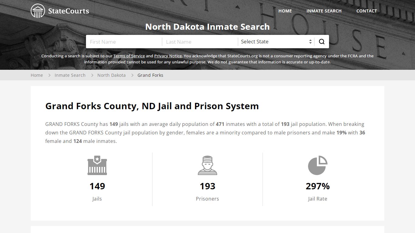 Grand Forks County, ND Inmate Search - StateCourts